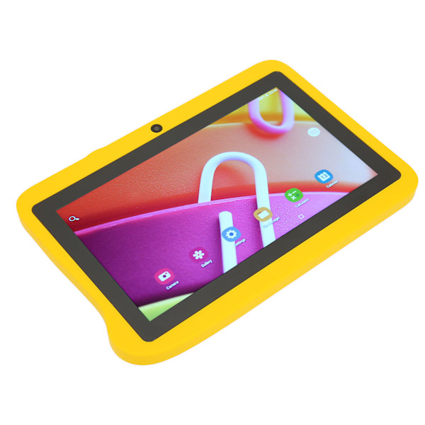 7 tums barnplatta MTK6592 8 kärnor CPU för Android 10.0 2GB RAM 32GB ROM 2.4G 5G WIFI IPS Portabel Platta 100‑240V Gul AU-kontakt