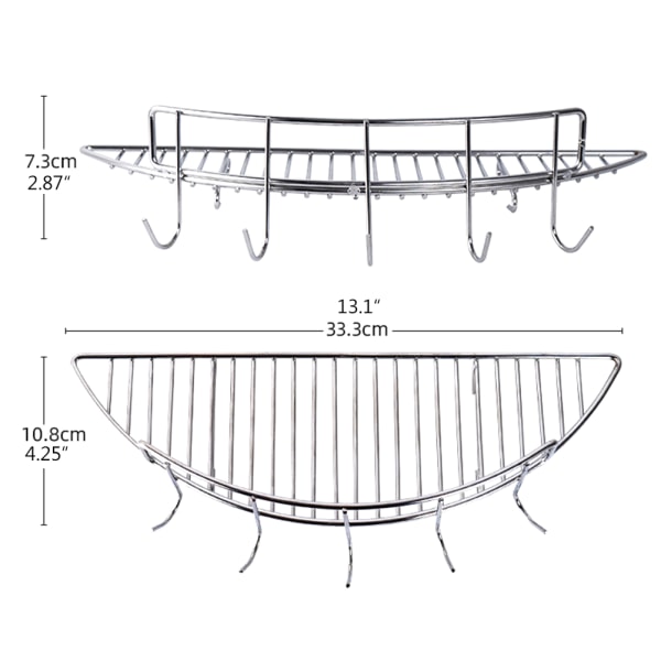 Liten halvrund kylställ 304 rostfritt stål grillställ