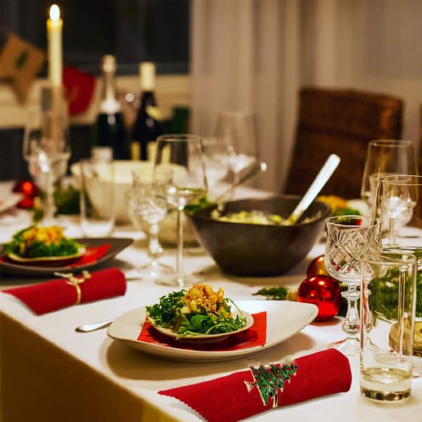 Servietringe til juletræ, sød mini servietring til borddækning, vinter servietspænderholder til Thanksgiving, jul, familiesammenkomst, style 2