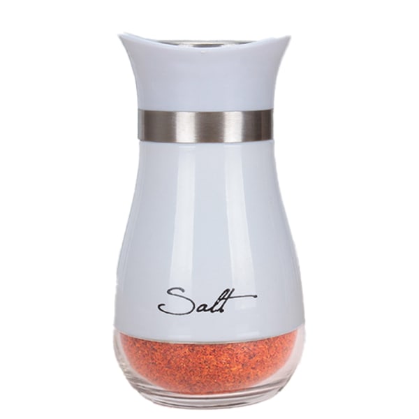 Salt och peppar shakers Elegant med genomskinlig glasbotten White