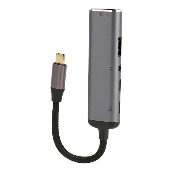 USB C Dockingstation Allt-i-ett Multifunktionell Adapter Typ C till PD100W USB3.1 USB2.0 Typ C2.0 3.5 Ljudhubb