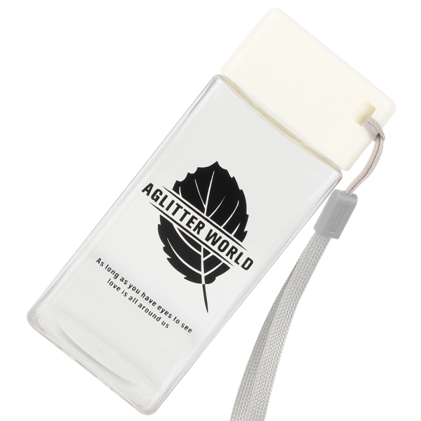 1 st bärbar fyrkantig bladvattenflaska läckagesäkra flaskor