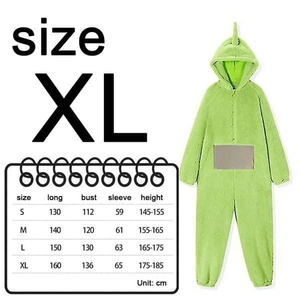 Hel drakt pyjamas for kvinner og menn, tykk korallfleece XL