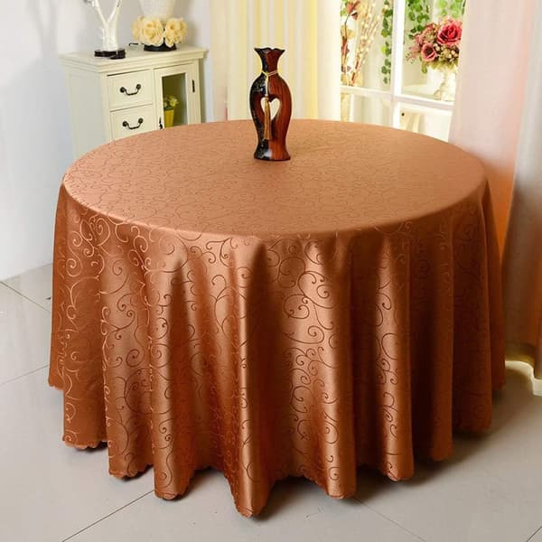 Jacquard-pöytäliina, rustiikkityylinen, pyöreä, polyesteri, keittiöön