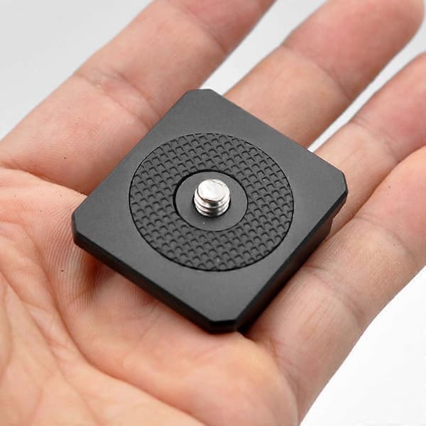 V-Mount Batteri Snabbkopplingsplatta Adapter Bärbar Enkelpanel 1/4 tums Skruvhål för Gimbals Kameratillbehör Silver