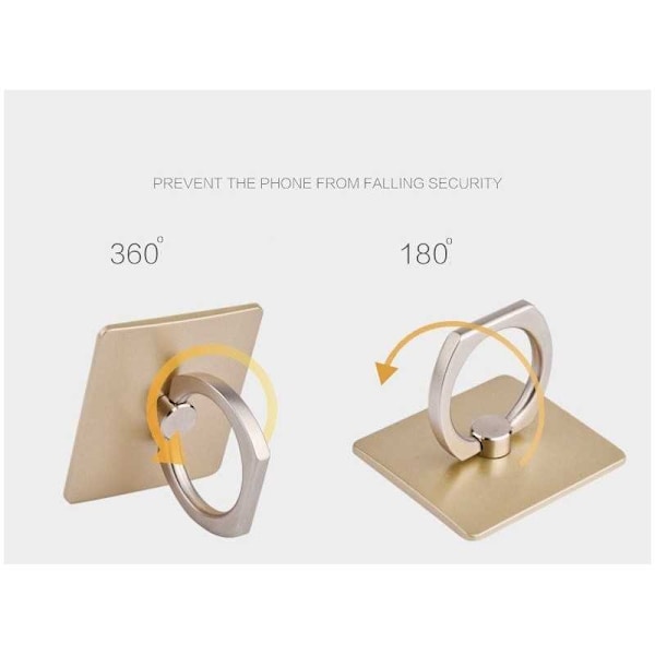 [2-PACK] Mobilring Ringhållare Svart