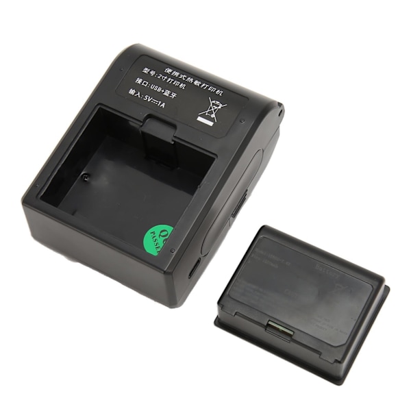Bärbar Mini Termisk Skrivare Trådlös BT USB Kvittoskrivare 58mm Utskriftspapper Med Termiskt Skrivhuvud Inget Bläckpatron Behövs Inbyggd