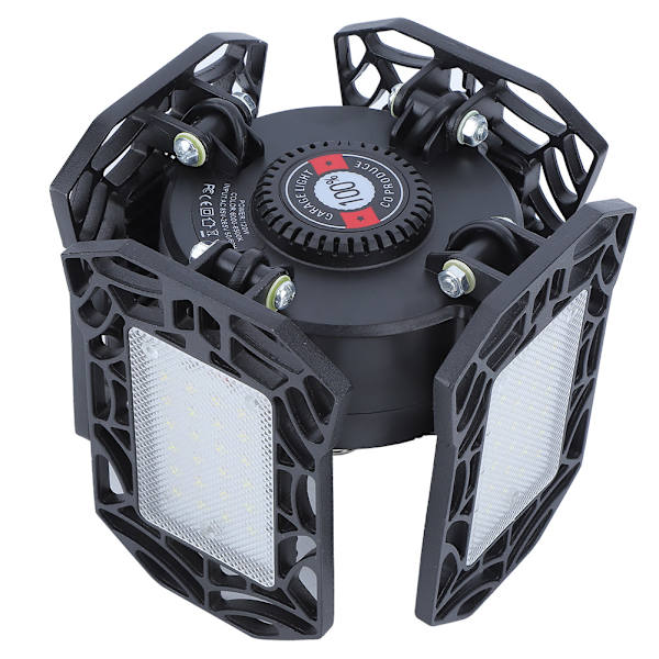 120W 96LED-chips 4 paneler hopfällbar deformerbar lampa E27 garage