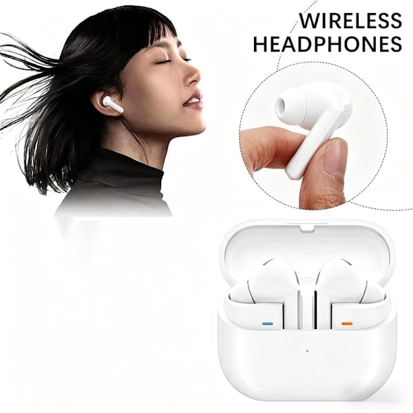 Trådløse Bluetooth-ørepropper kompatible med Galaxy Buds3 Pro In-Ear-ørepropper (hvit)