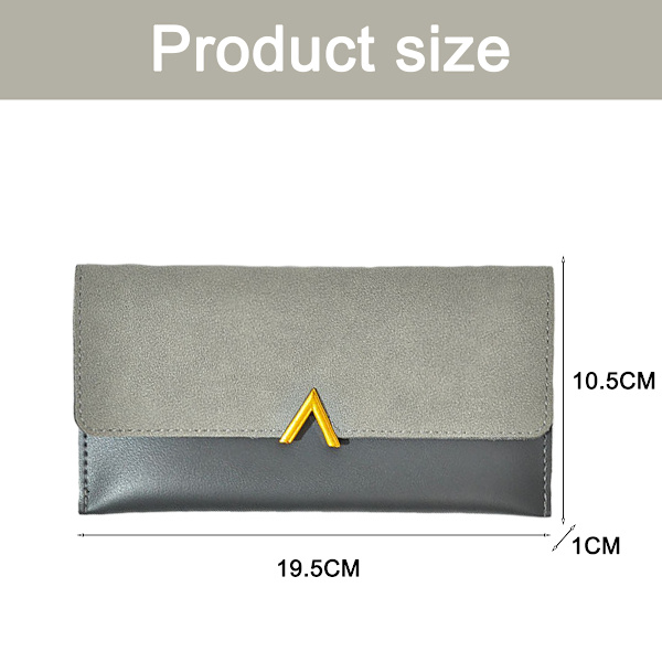 Slim tunn PU-läder kreditkortshållare Bifold Clutch Wallets