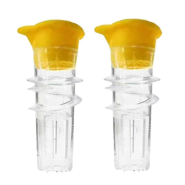 Citron Mini Saftpresser, Citronpresser med Skruelåg, Manuel Citronpresser i Plastik, Citronpresser, Kompakt Saftpresser