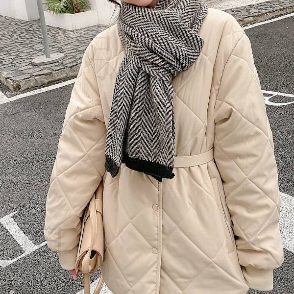 Vinter skjerf for menn, mykt strikket skjerf