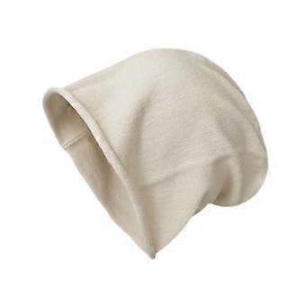 Säckig Mössa för Män Mode Bekväm Hip Hop Elastisk Stickad Mössa Skull Cap (Beige)