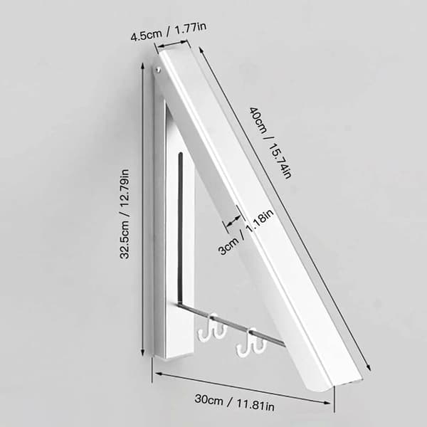 Balkon Foldbar Tøjstativ uden Perfekt Rum Aluminium