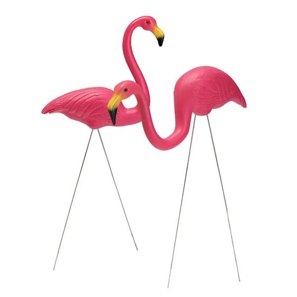 Stor ljusrosa flamingoskulptur för trädgården/flamingoträdgård
