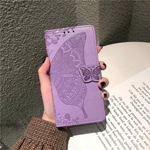 iPhone 11 Mobilskal, iPhone 11 Skal med Korthållare Ställ Kickstand för Kvinnor Flickor Pojkar, iPhone 11 Plånbok Sött Robust PU Läder Flip Purple for iPhone 11