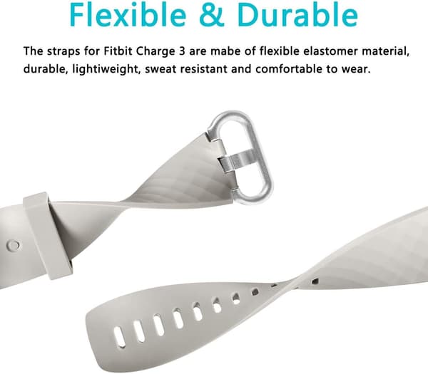2-pak Erstatningsremme Kompatible med Fitbit Charge 3/Fitbit C