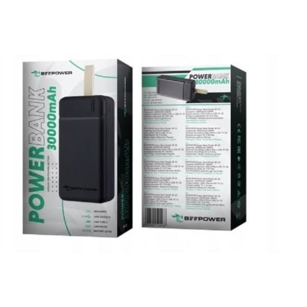 Powerbank 30000mAh 2.1A USB TYPE C - Hög kvalitet och pålitlig