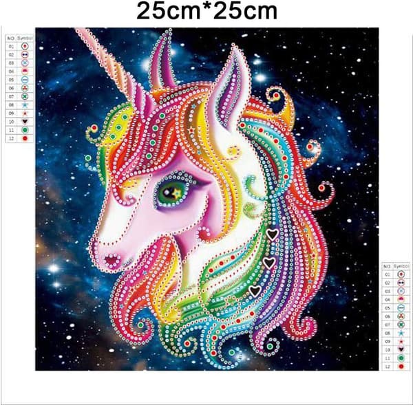 Unicorn 5D diamantmålningskit, djurmålningskonst för hemvägg