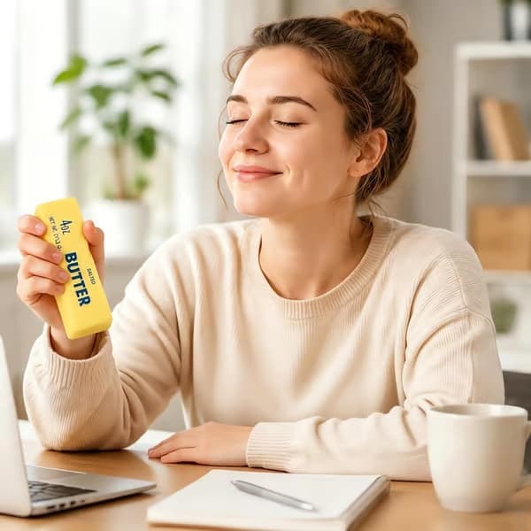 1-pakke Sunny Days Klembar Smør Sensorisk Stressavlastende Leketøysgave