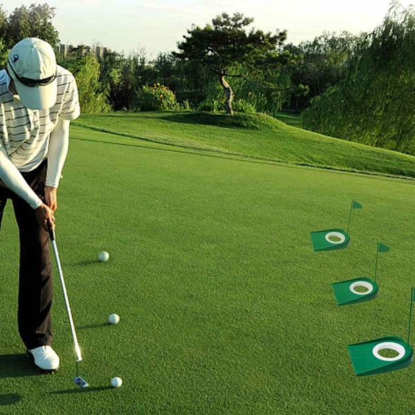 2-pack Golf Putting Cup med flagga, Golfövnings Putting Cup, Ett träningshjälpmedel för män och kvinnor för övning hemma, inomhus eller utomhus Style 1