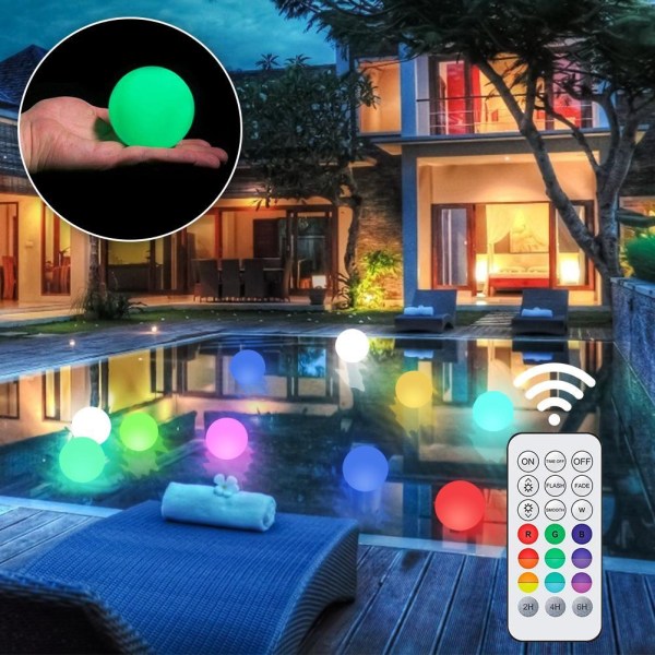 LED Spa-ljus Flytande Pool Ljus IP68 Vattentät Färg