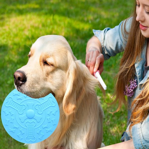 2 Stycken Hundfrisbees, Hunddisk? 18,5 cm, Husdjursfrisbee, Gummi Fl