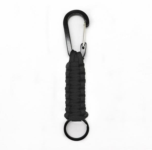 5-pack Paracord-nyckelring med karbinhake, flätad snodd för nycklar