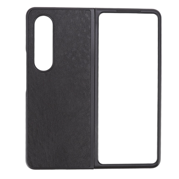 Vikbar Skärm Telefonfodral PU Läder Trendigt Bekvämt Skyddande Mobiltelefonfodral för Samsung Galaxy Z FOLD 4 Svart