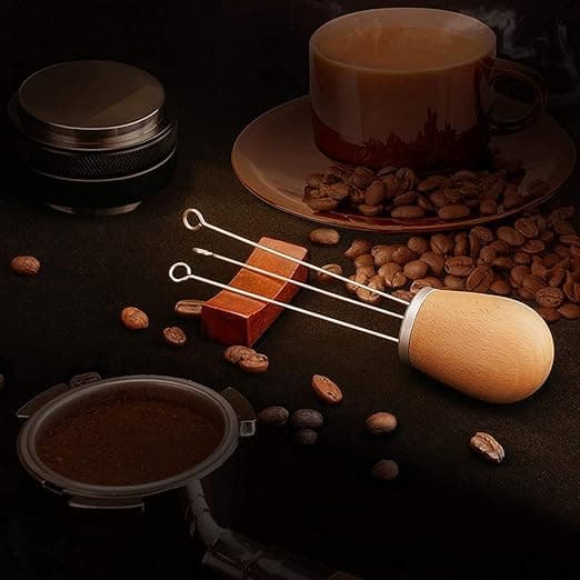 1 st kaffemaskin i rostfritt stål kaffepulverdispenser kaffe