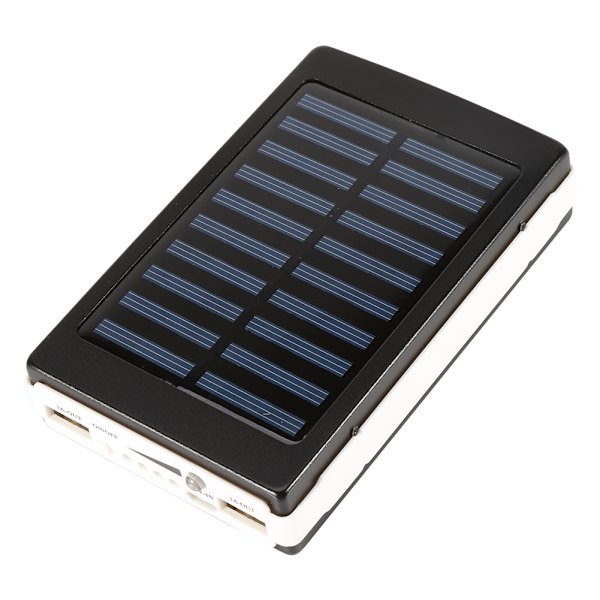 10000mAh Dual USB-port bærbar solcellsdriven powerbank för mobiltelefoner