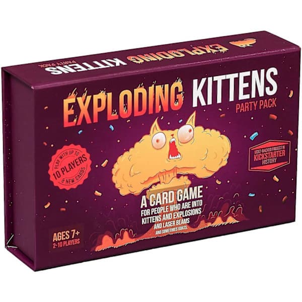 Exploding Kittens Party - Et russisk roulette kortspil, simpelt familievenligt spil