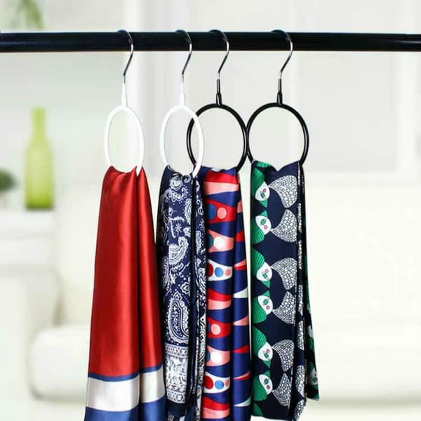 8-delt Sklisikker Stål Slips Ring Oppbevaringsstativ $8-delt Multifunksjonell Skjerfholder $8-delt Sklisikker Skjerf Ring Oppbevaringsring