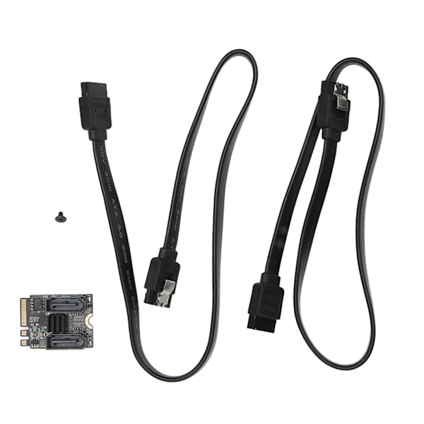 M.2 till 2 Port SATA3.0 Expansionskort 6Gbps JMB582 Chip PCB M.2 till 2 Port SATA3.0 Adapter för Dator