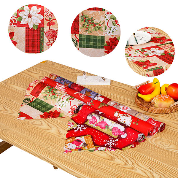 Christmas Table Linen Non-Slip Red Buffalo Plaid Farmhouse
