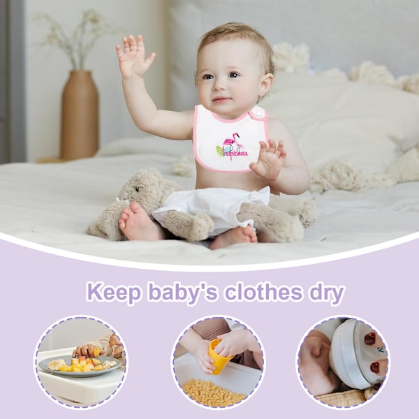 Bebis Haklappar Mjuka Absorberande Ekologisk Bomull Saran Wrap Dregelhaklappar Set (0-36 månader för baby pojke, baby flicka, nyfödd) Style 3