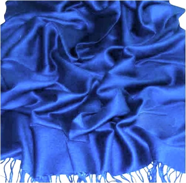 Kongeblå Ensfarvet Design Sjal Pashmina Tørklæde Wrap Stola Sekunder
