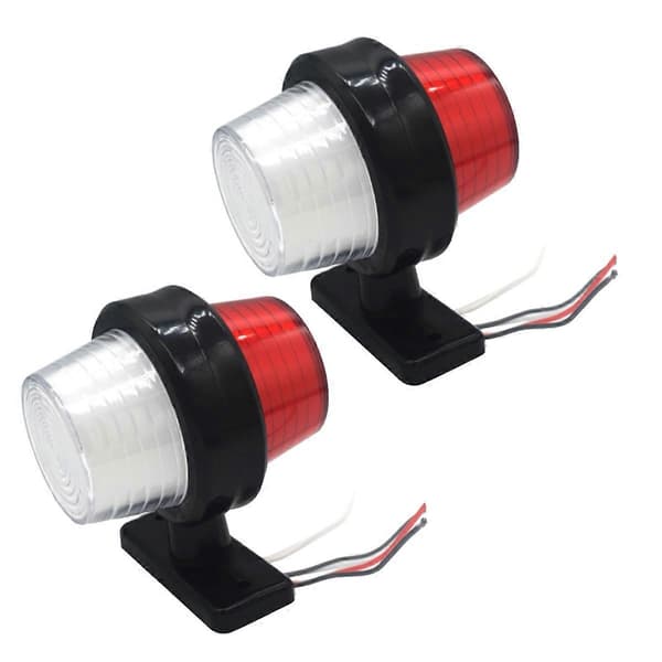 2 stk. LED sidemarkeringslys 12V 24V dobbelt ansigt indikator blinklys bagstop advarselslampe til bil lastbil, B