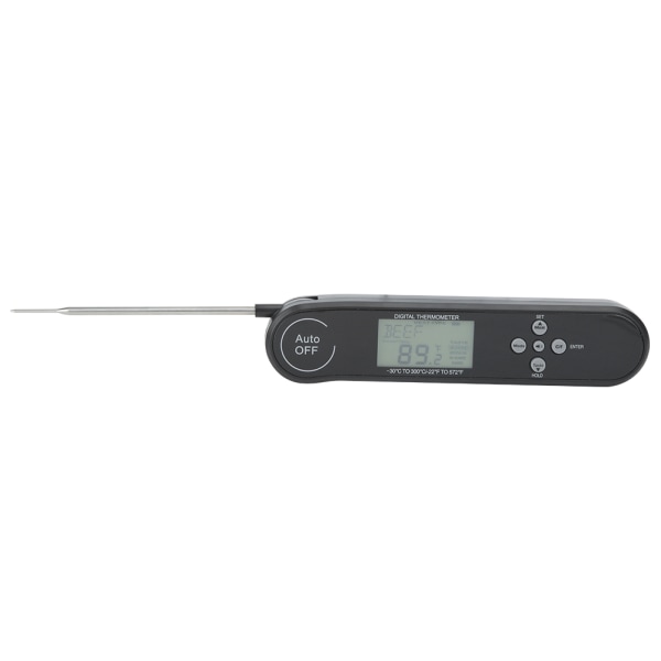 Vikbar sond Vattentät LCD Digital Mat Kött Termometer för