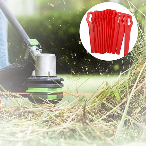 Strängtrimmerhuvudblad ersätter plast, gräsklippare trimmer