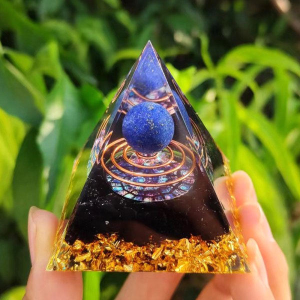 Orgonite Crystal Resin Craft Healing Crystal Pyramid, Orgonite