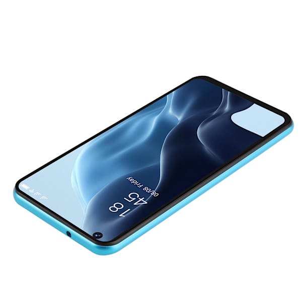GT2 Pro Smartphone 6.82 Tum HD Hålgrävningsskärm Telefon 3G för Android 11 Olåst Mobiltelefon 4GB RAM 64GB ROM 100‑240V Blå AU-kontakt