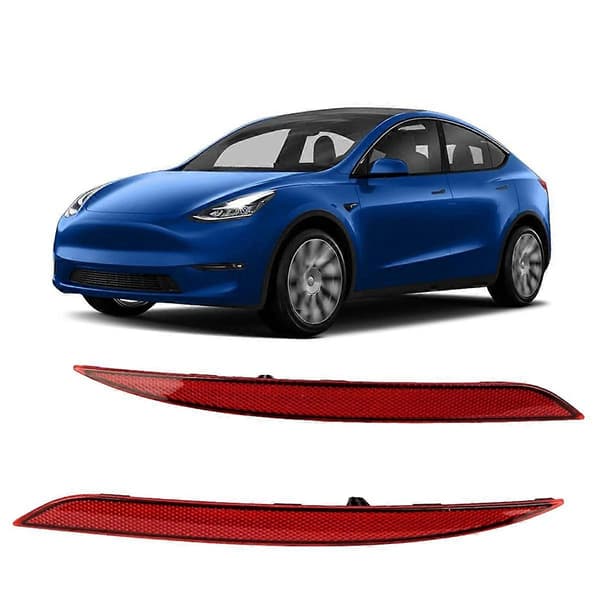 Bil LED bakre støtfangerreflektorlys tåkelys bremselys 1495817-00-C 1495818-00-C for Model Y 2020-2023