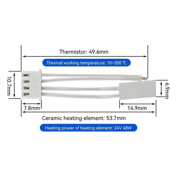 Opgrader Hotend Kit til Adventurer 5M/5M Pro 0,4 mm dyser i hærdet stål til Adventurer 5M Pro