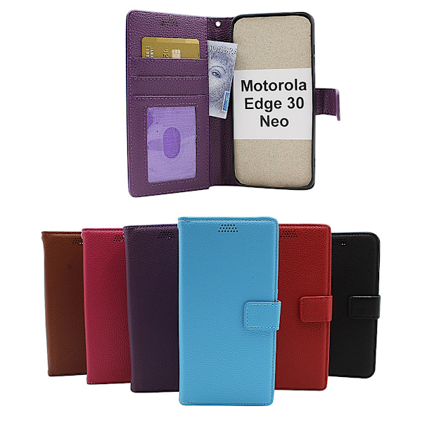 New Standcase Wallet Motorola Edge 30 Neo 5G Svart Svart