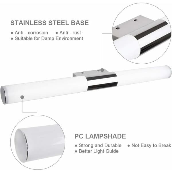 Badeværelsesspeil Lys 55cm 22W, Moderne Badeværelsesspeil Lys, Kar