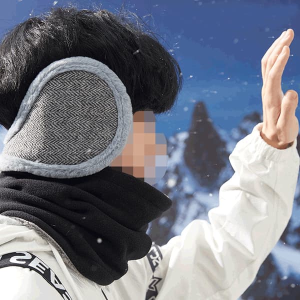 Vinter Varme Udendørs Ørevarmere, Foldbare Ørevarmere Gray blue
