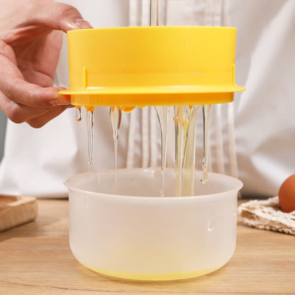 Eggeplomme-separator for opptil 5 egg, inkluderer oppsamlingsbrett, BPA-fri