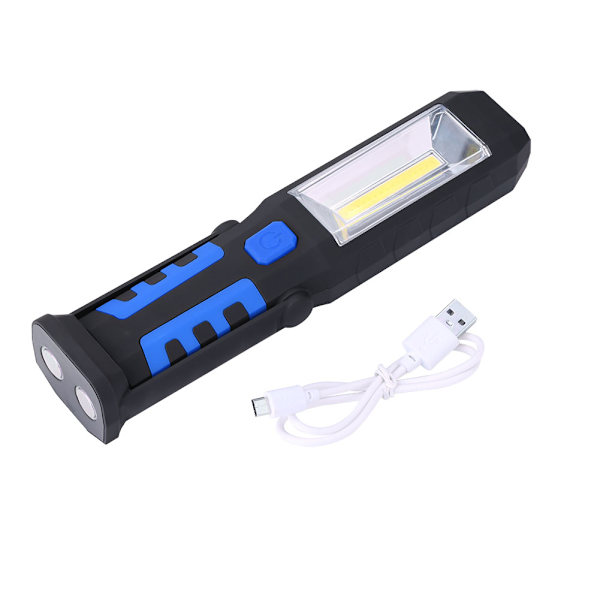 USB-laddningsbar COB LED-arbetslampa Nödficklampa