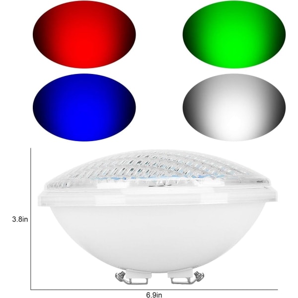 36W PAR56 Poolbelysning, LED Pool Spotlight Vattentät IP68, LED Sub